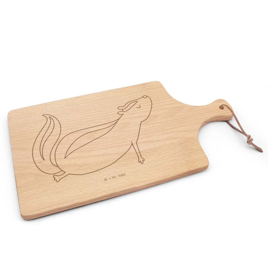 Cutting board with handle skunk yoga Stinky, Laugh, Predator, Live, Wild animal