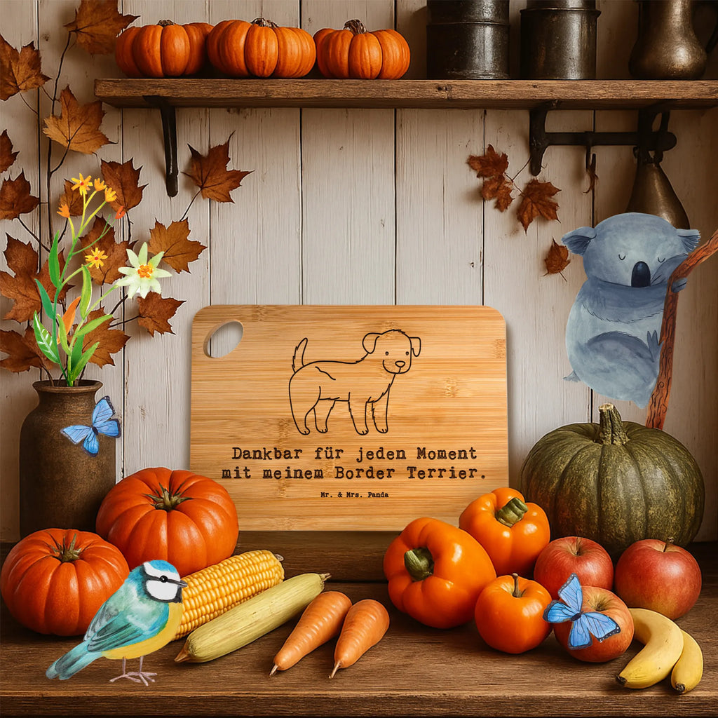 Bamboo chopping board Border Terrier Moment gift, animal lover, giving, dog breed, purebred dog, dog owner, puppy