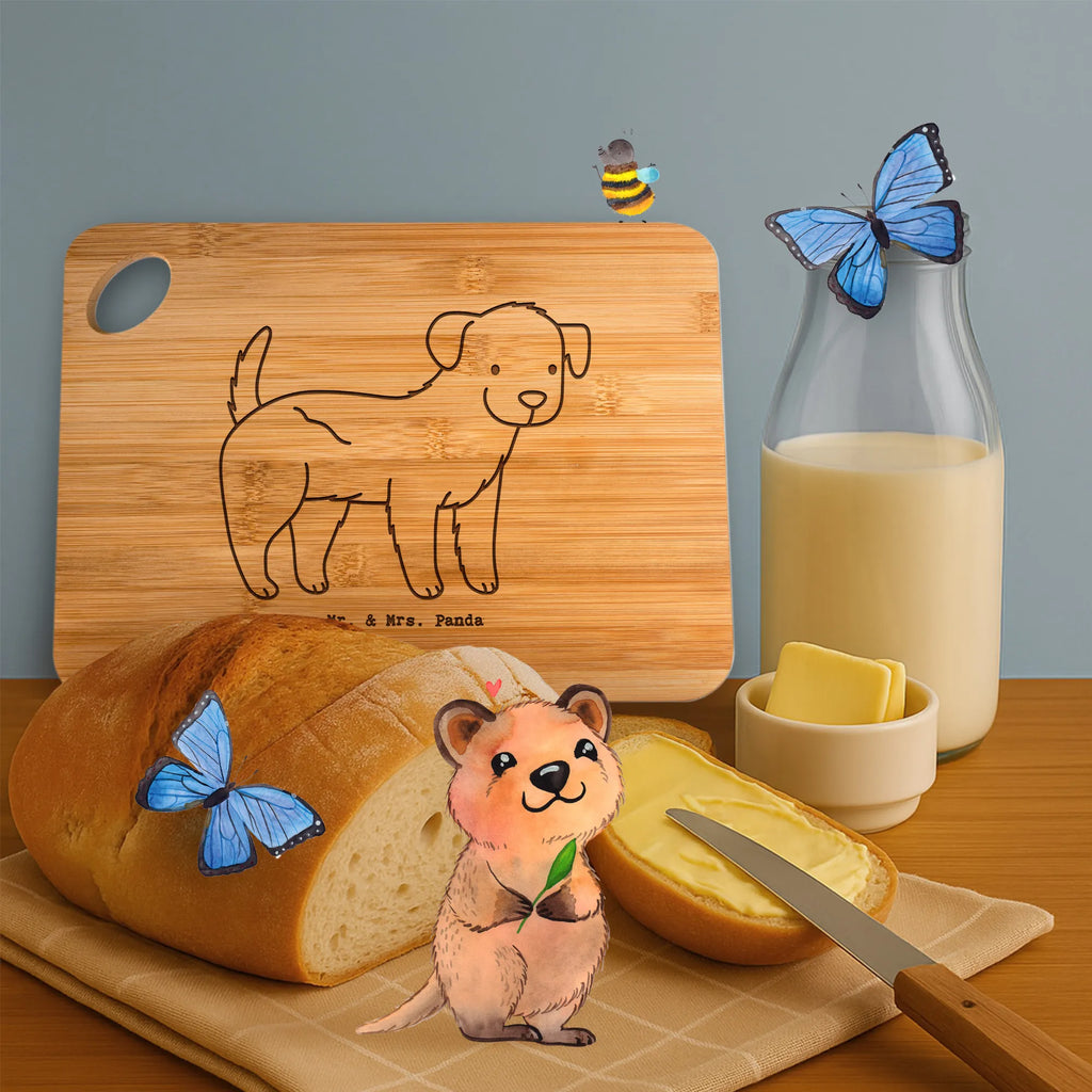 Bamboo chopping board Border Terrier Moment gift, animal lover, giving, dog breed, purebred dog, dog owner, puppy