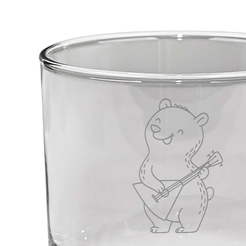 Spersonalizowana szklanka do whisky Niedźwiedź bałalajka Instrumenty, prezenty dla muzyków, miłośników muzyki