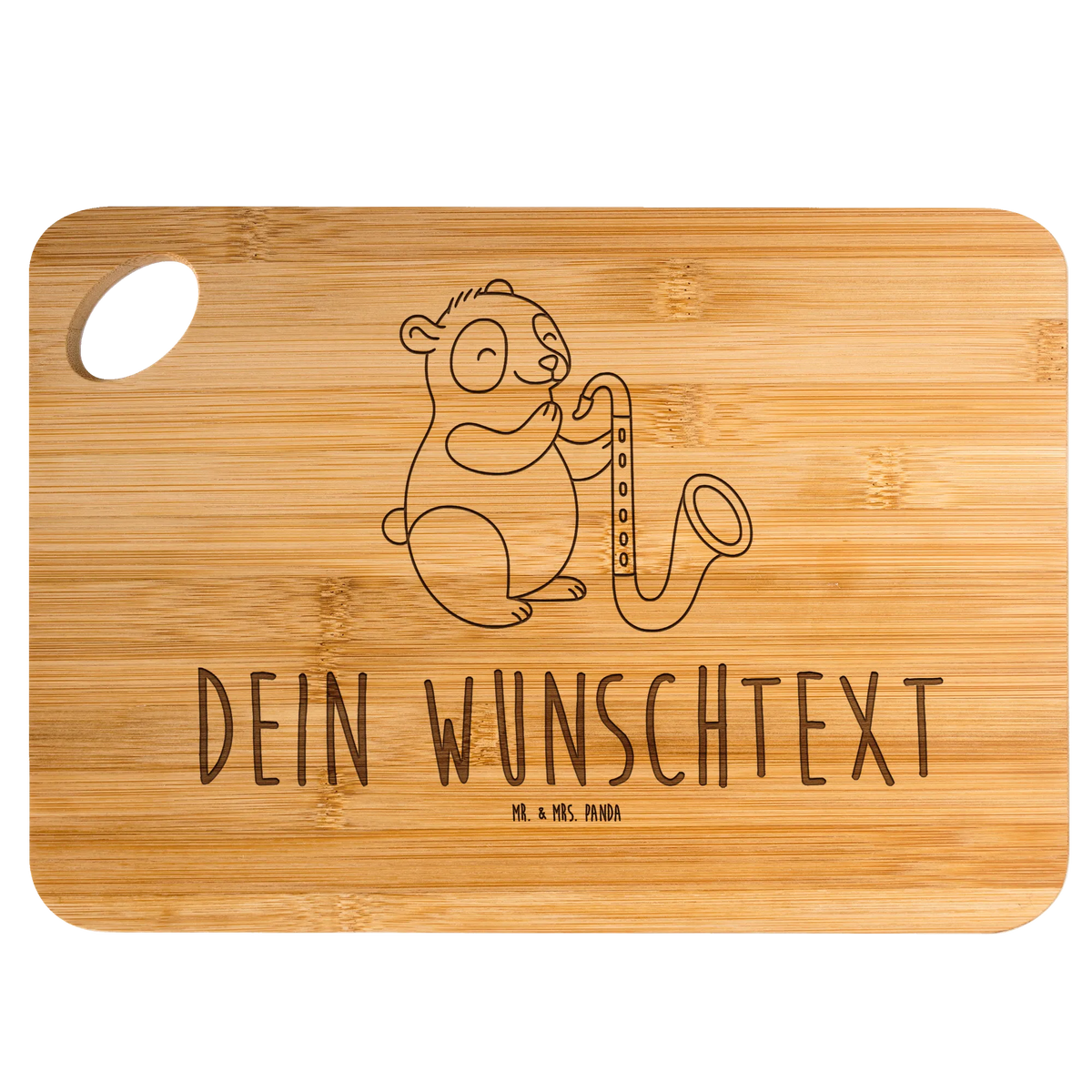 Personalized Cutting Board Panda bass clarinet Instruments, gifts for musicians, music enthusiasts