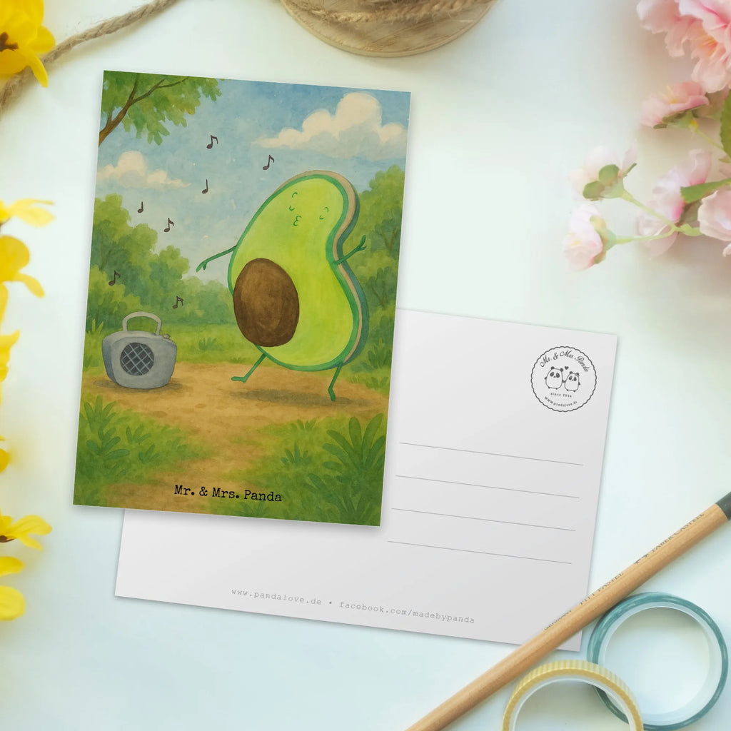 Pocztówka Awokado tańczyć Design Awokado, Warzywa, Wegan, Zdrowy