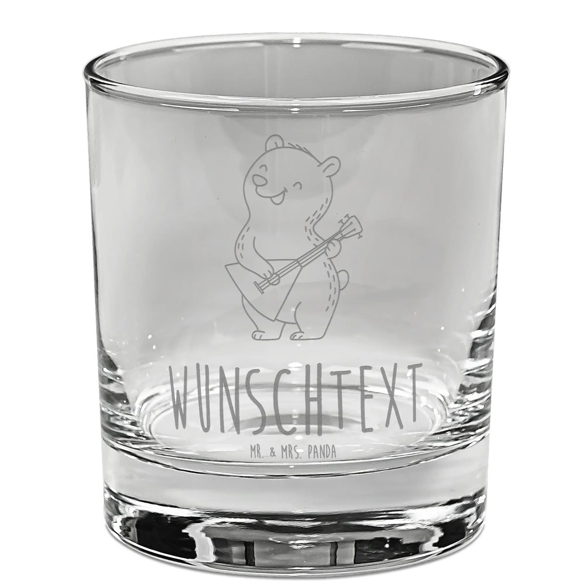 Personalized Gin Glass Bear Balalaika Instruments, gifts for musicians, music enthusiasts