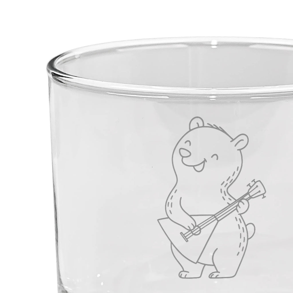 Personalized Gin Glass Bear Balalaika Instruments, gifts for musicians, music enthusiasts