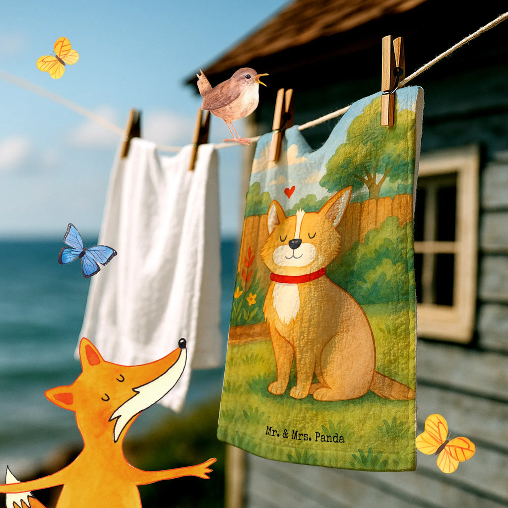 Ręcznik dla gości Pies szczęście Design Pies, rasa psa, właściciel psa, miłośnik zwierząt, motyw psa, zwierzę domowe, powiedzenia