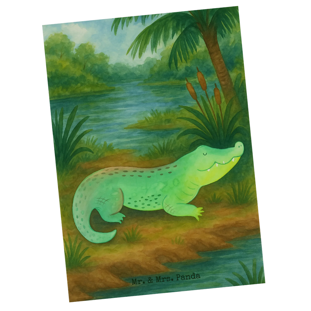 Pocztówka Krokodyl Design Zwierzeta morskie, Morze, Wakacje