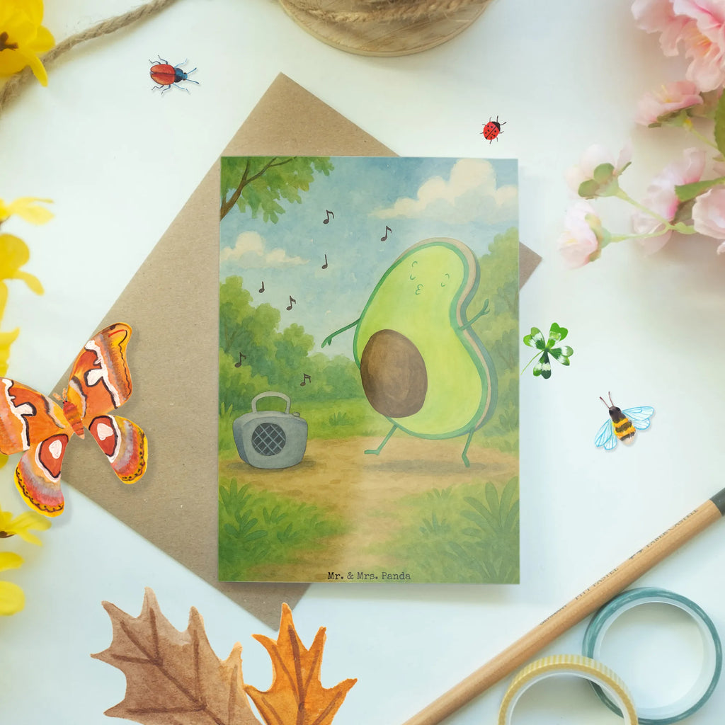 Greetings card avocado Dance Design vegetables