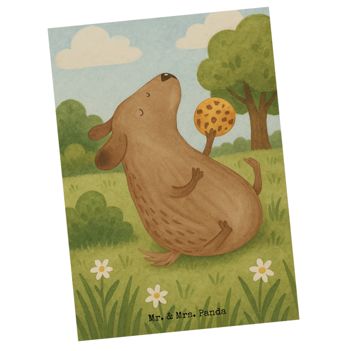 Postkarte Hund Keks Design