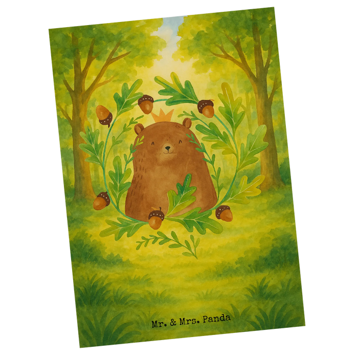 Postkarte Bär König Design