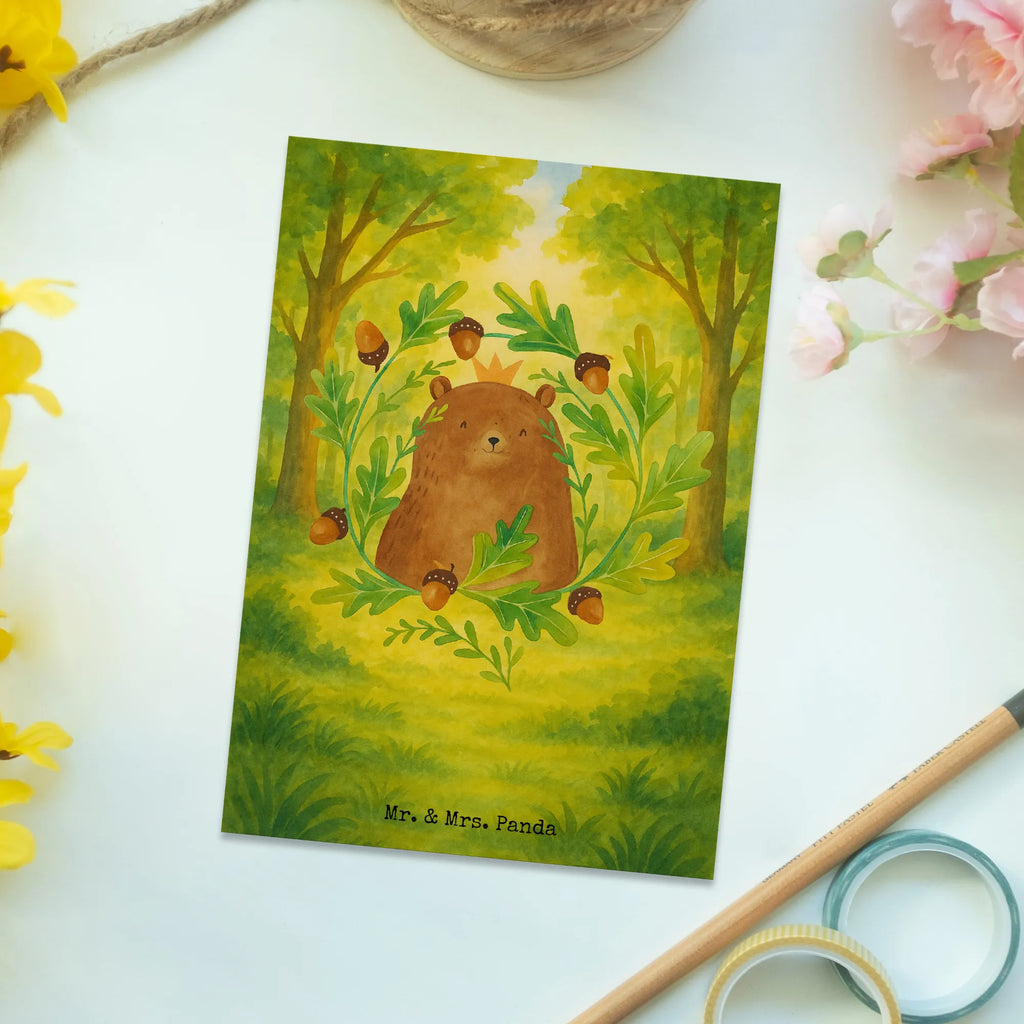 Postcard bear king Design teddy bear, cuddly toy, best daddy, world best daddy, Father, Daddy Bear, Father's Day