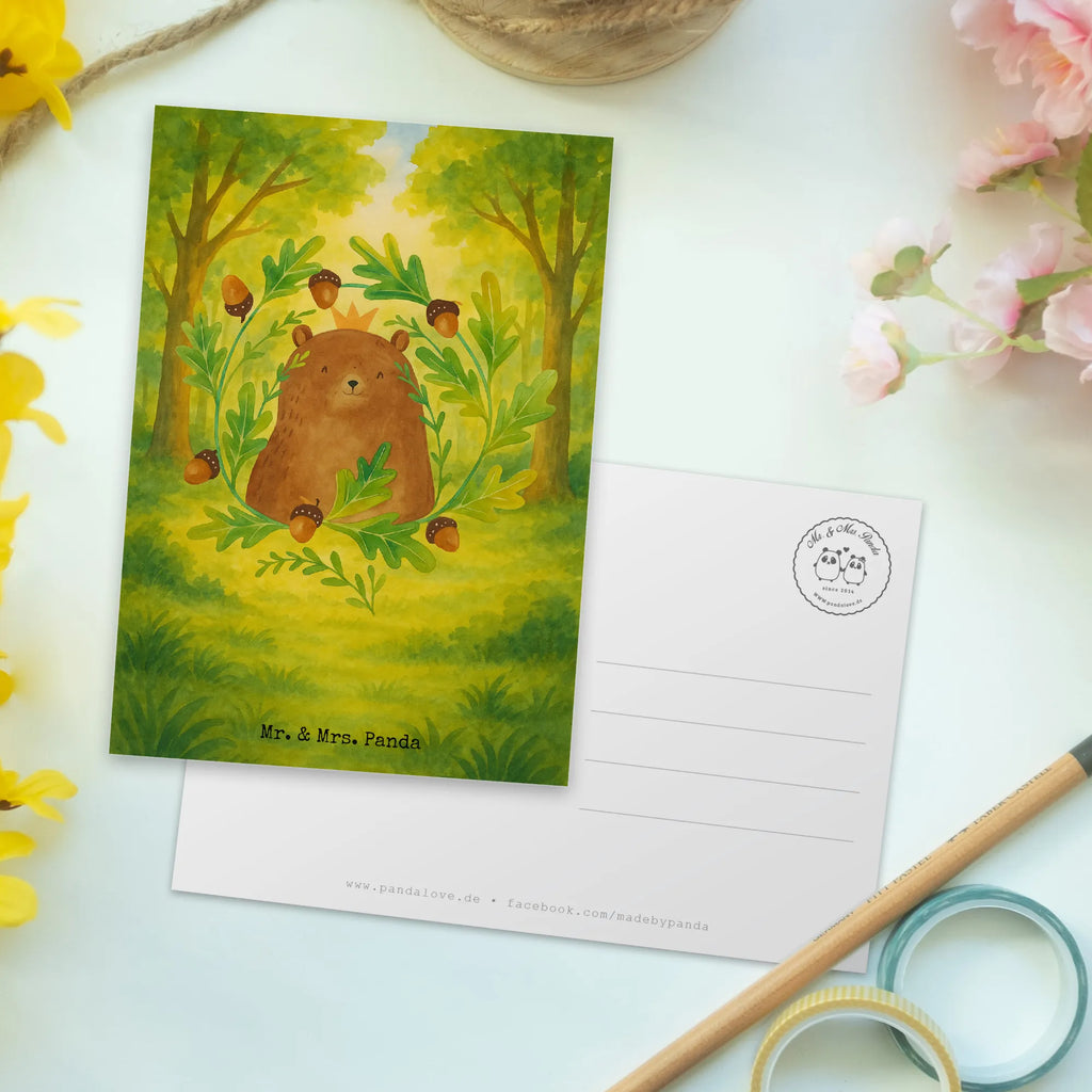 Postcard bear king Design teddy bear, cuddly toy, best daddy, world best daddy, Father, Daddy Bear, Father's Day