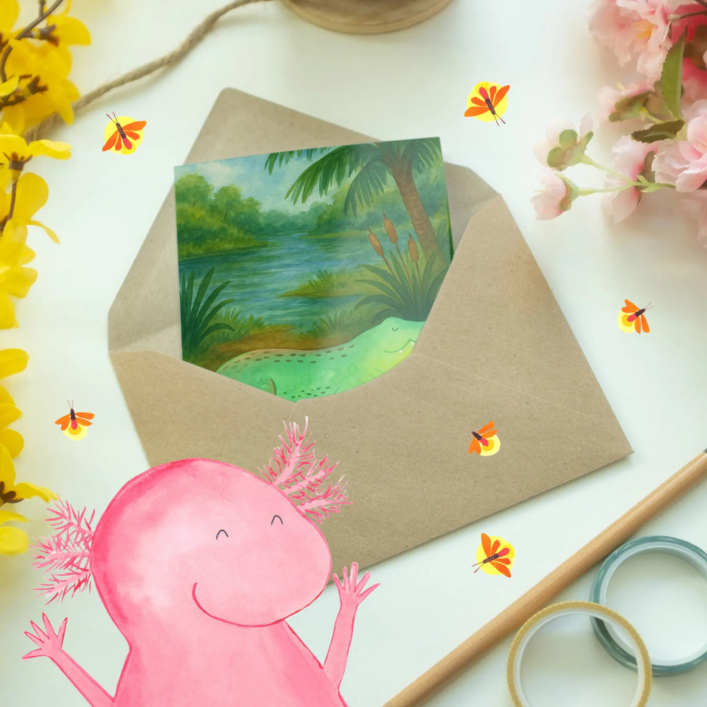 Greetings card Crocodile Design gift ideas, vacation, Seafood, aquatic animals, ocean, shells, corals, reef, whale, narwhal, sea urchin, lobster, platypus, manatee, crocodile, shrimp, gifts for seafood lovers, water world, underwater animals, underwater world, deep sea, seafood fans, seafood decoration, seafood posters, favorite person, crocodiles, adventurousness, to be spontaneous, to be crazy, girlfriend, best friend