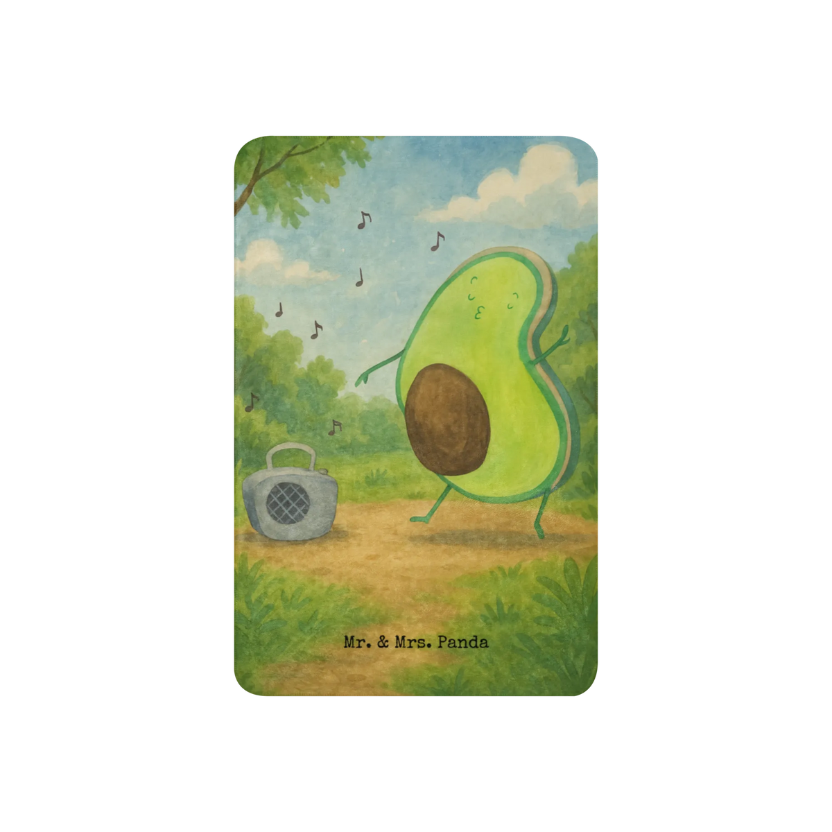 Sherpa cuddly blanket avocado Dance Design vegetables