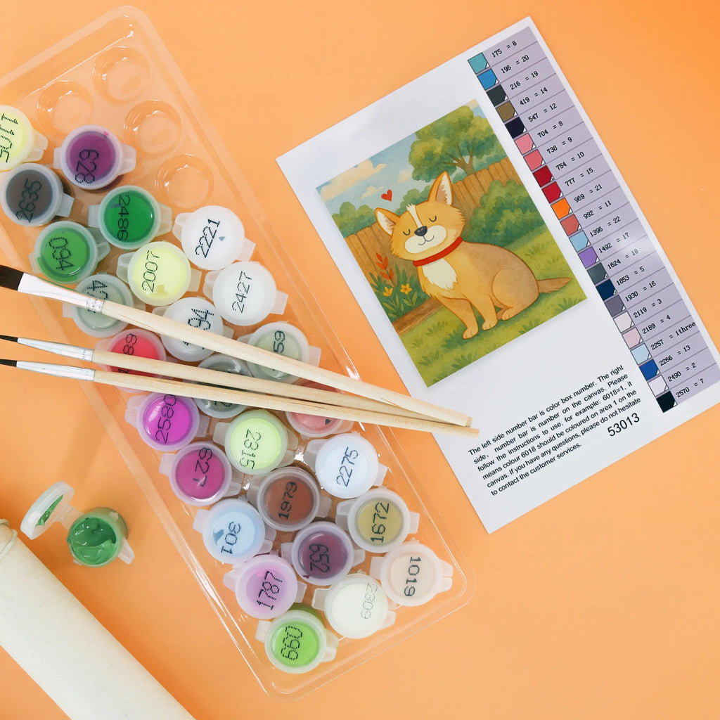 Paint by Numbers Dog Luck Design dog breed, mutt, hound, woof, dog mama, love dogs, love for dogs, dog decorative items, bag with dog print, funny gifts for dog owners, what do you give a dog lover, Christmas gifts for dogs, gifts for dogs, dog sayings, dog mom, dog love, dog owner