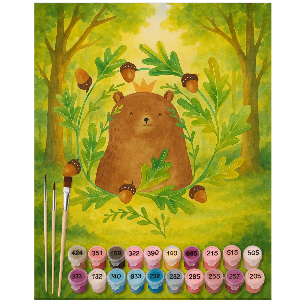 Paint by Numbers bear king Design teddy bear, cuddly toy, Father, world best daddy, best daddy, Daddy Bear, Father's Day