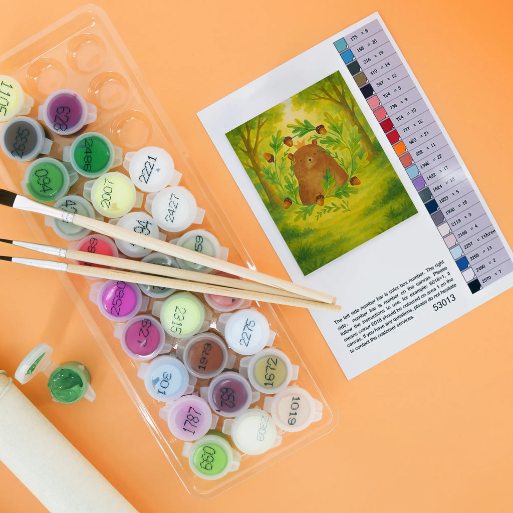 Malen nach Zahlen Bär König Design zahlenbilder, malset, kreativ set, diy set, Malen nach Zahlen, malen nach zahlen set, leinwand malset, Teddy, Bär, Teddybär, Daddy, Papi, Bester Vater, Vatertag, Bester Papa, Weltbester Papa, Dad, Papa Bär, Papa, Vater