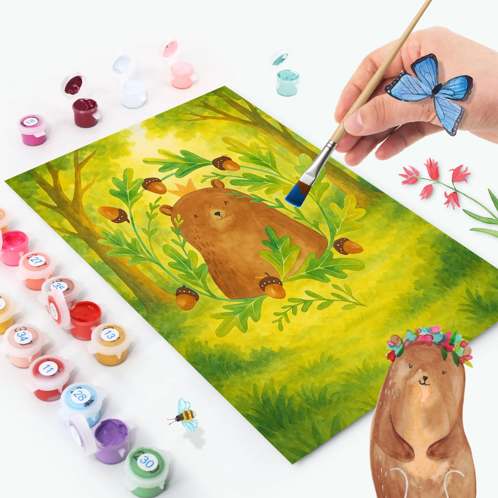 Malen nach Zahlen Bär König Design zahlenbilder, malset, kreativ set, diy set, Malen nach Zahlen, malen nach zahlen set, leinwand malset, Teddy, Bär, Teddybär, Daddy, Papi, Bester Vater, Vatertag, Bester Papa, Weltbester Papa, Dad, Papa Bär, Papa, Vater