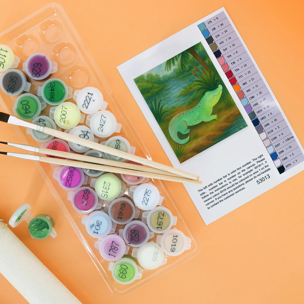 Malowanie według numerów Krokodyl Design Zwierzeta morskie, Morze, Wakacje