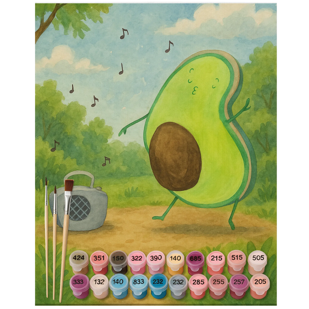 Paint by Numbers avocado Dance Design vegetables