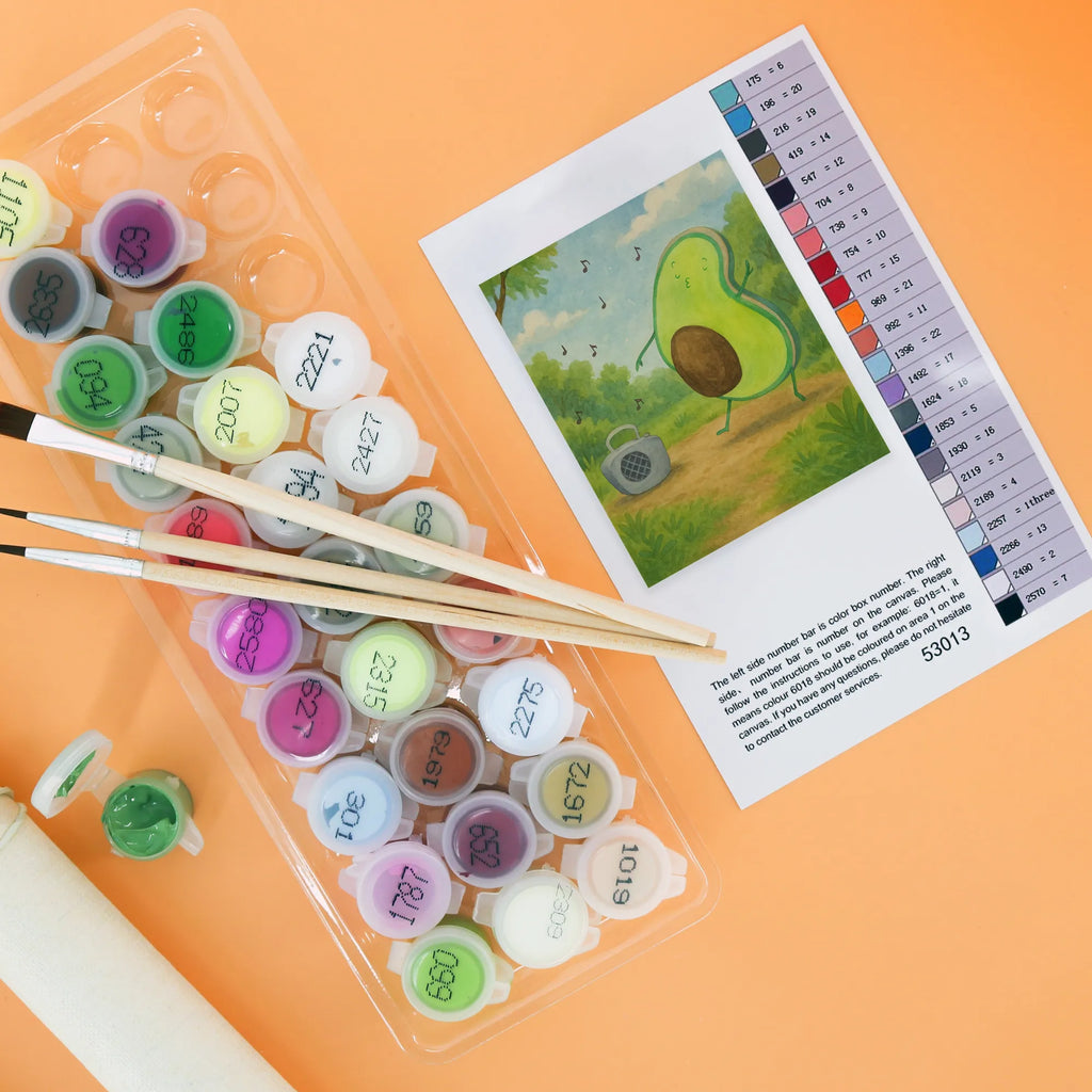 Paint by Numbers avocado Dance Design vegetables