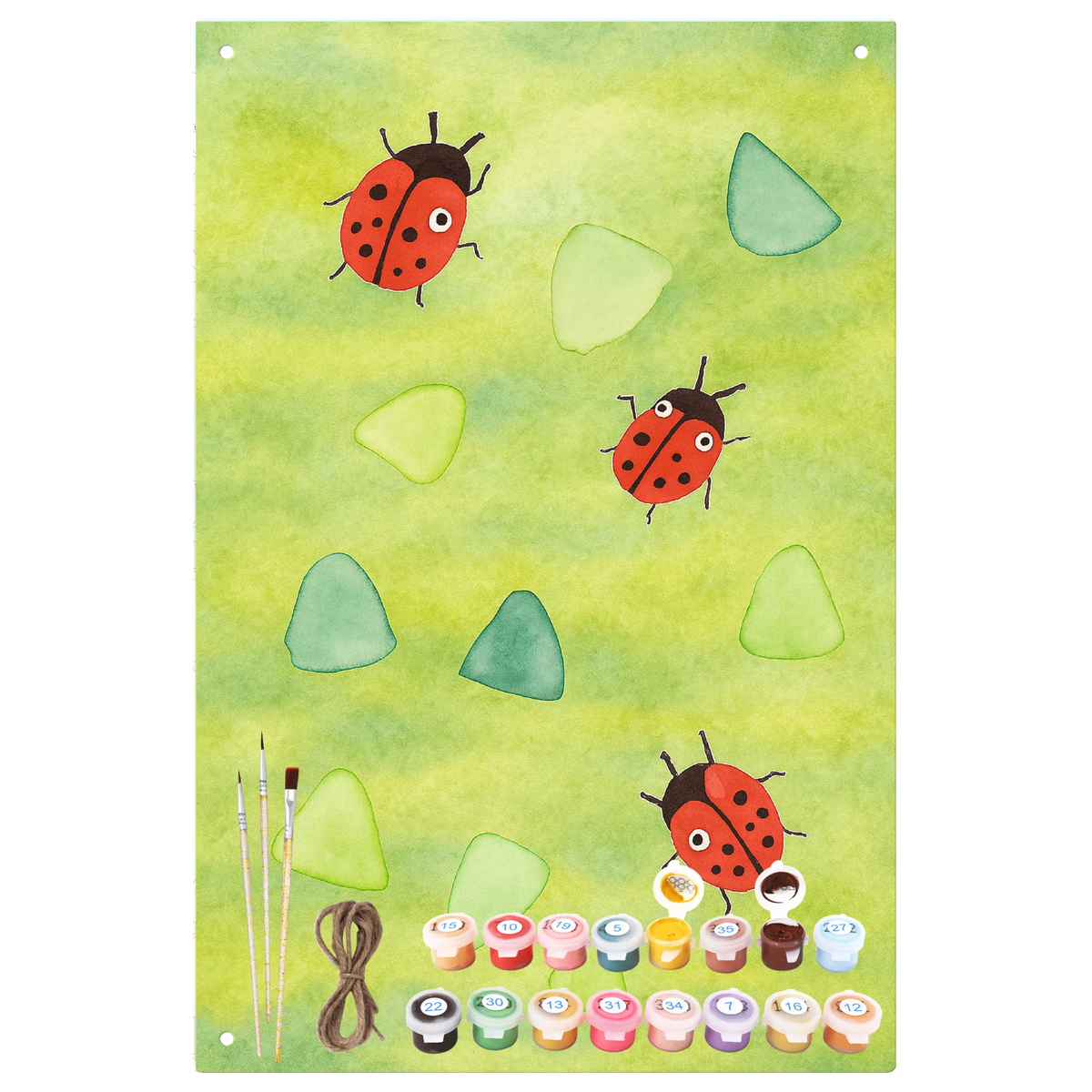 Paint by Numbers Metal Sign Ladybug Design Design Malen nach Zahlen Dekoschild, Blechschild Malen nach Zahlen, Metallschild Malen nach Zahlen, Blechtafel Malen nach Zahlen, zahlenmalerei, malen nach zahlen set, Malen nach Zahlen Blechtafel, Malen nach Zahlen, Malen nach Zahlen Metallplatte, Malen nach Zahlen Metallschild, Metallplatte Malen nach Zahlen, Malen nach Zahlen Blechschild, Dekoschild Malen nach Zahlen, Muster, Niedlich, Verspielt, Grüne Punkte, Marienkäfer, Aquarell