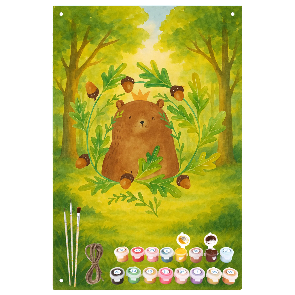 Malen nach Zahlen Metallschild Bär König Design Baseln, Malen nach Zahlen, Teddy, Bär, Teddybär, Bester Papa, Bester Vater, Daddy, Papa Bär, Dad, Vatertag, Papi, Vater, Weltbester Papa, Papa