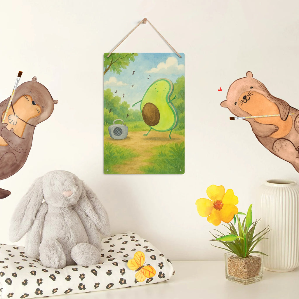 Metalowy szyld do malowania po numerach Awokado tańczyć Design Awokado, Warzywa, Wegan, Zdrowy