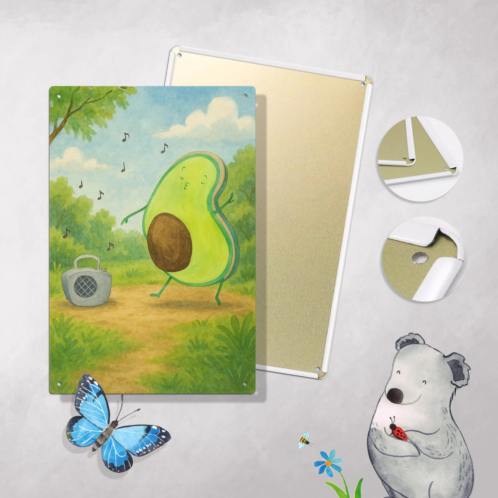 Metalowy szyld do malowania po numerach Awokado tańczyć Design Awokado, Warzywa, Wegan, Zdrowy