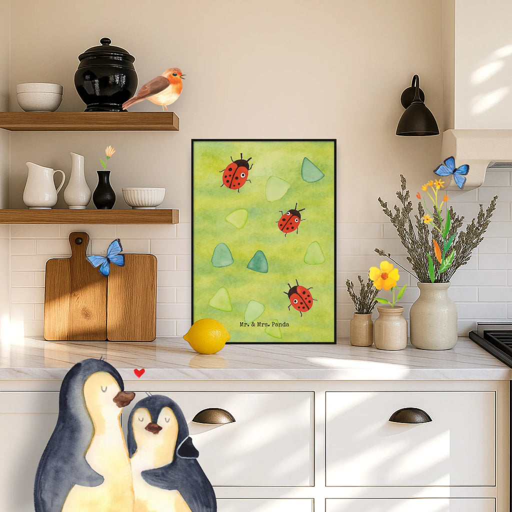 Plakat biedronka wzornictwo Design Wandschmuck, Wanddeko Bild, Plakat, kunstdruck poster, Deko Bild, Posterdruck, drucke, wandkunst, Wanddekoration, wanddeko, kunstposter, grafikposter, wanddruck, Wandbild, Wandposter, Kunstdruck, kunst für die wand, Designposter, Mr. & Mrs. Panda Poster, Bild, Bild für Wand, Poster, Verspielt, Niedlich, Aquarell, Marienkäfer, Grüne Punkte, Muster