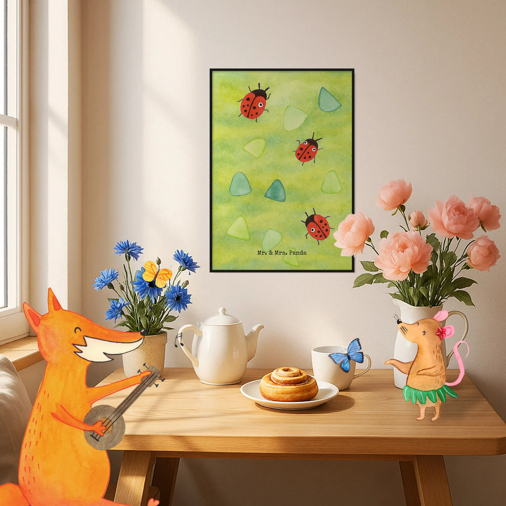 Plakat biedronka wzornictwo Design Wandschmuck, Wanddeko Bild, Plakat, kunstdruck poster, Deko Bild, Posterdruck, drucke, wandkunst, Wanddekoration, wanddeko, kunstposter, grafikposter, wanddruck, Wandbild, Wandposter, Kunstdruck, kunst für die wand, Designposter, Mr. & Mrs. Panda Poster, Bild, Bild für Wand, Poster, Verspielt, Niedlich, Aquarell, Marienkäfer, Grüne Punkte, Muster