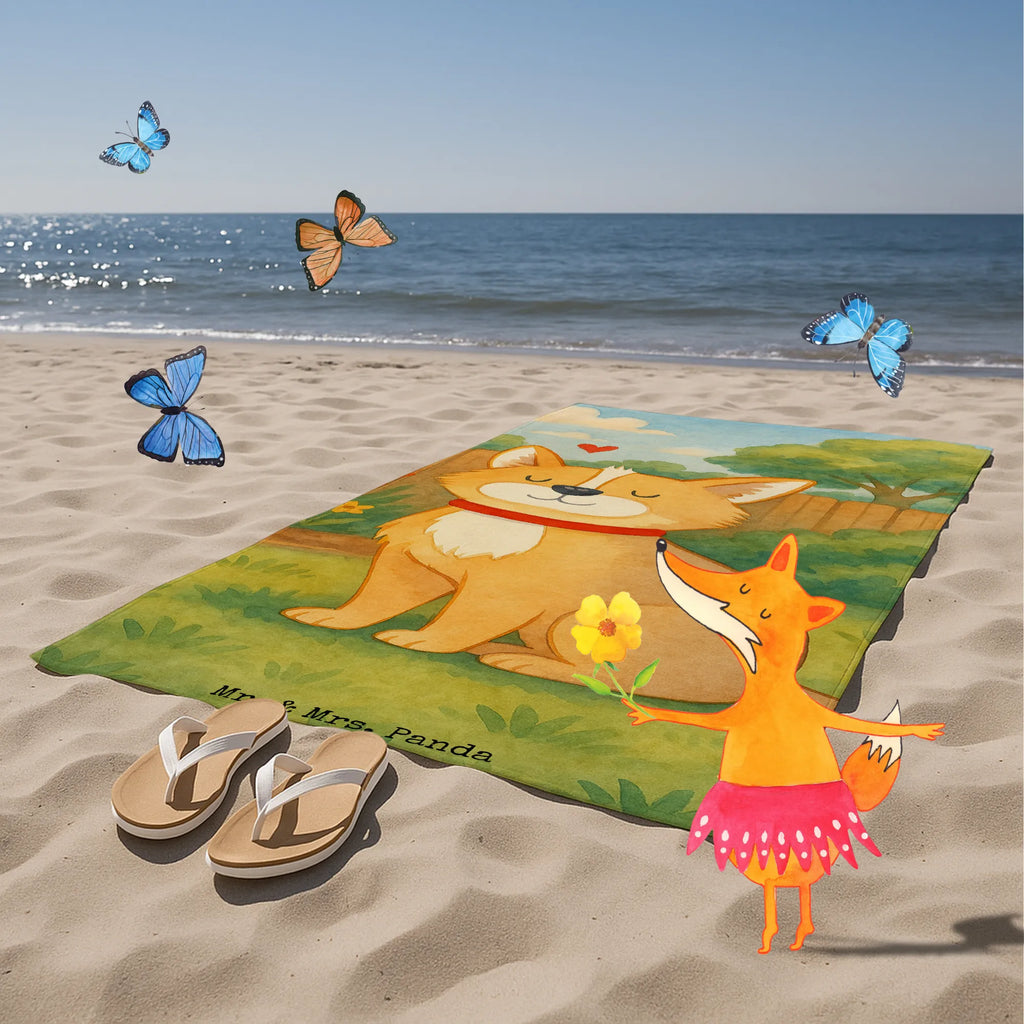 70 x 140 ręcznik Pies szczęście Design Pies, rasa psa, właściciel psa, miłośnik zwierząt, motyw psa, zwierzę domowe, powiedzenia