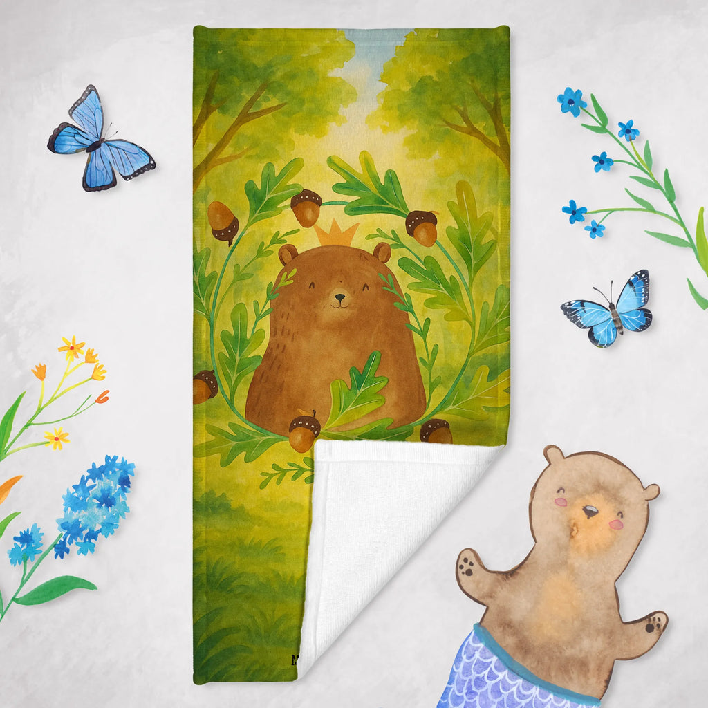 Hand towel bear king Design shower towel, teddy bear, cuddly toy, world best daddy, Father, Father's Day, Daddy Bear, best daddy