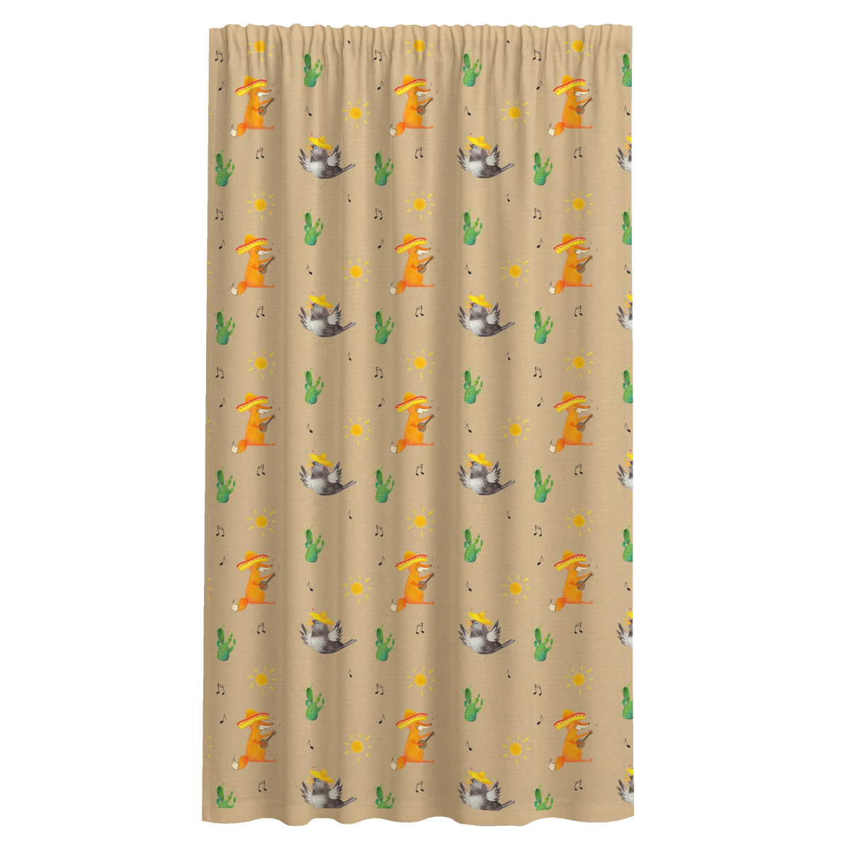 Vorhang Rabe Sombrero Muster Vorhang Schal, Flächenvorhang, Seitenschal, Baumwollvorhang, Schiebevorhang, Stoffvorhang, Vorhang, Gardinenschal, Gardine, Lustige Sprüche, Tiere, Tiermotive, Gute Laune, Spruch Positiv, Froh, Elster, Rabe, Fröhlich sein, Vögel, Glück Spruch, Vogel, glücklich sein, Motivation