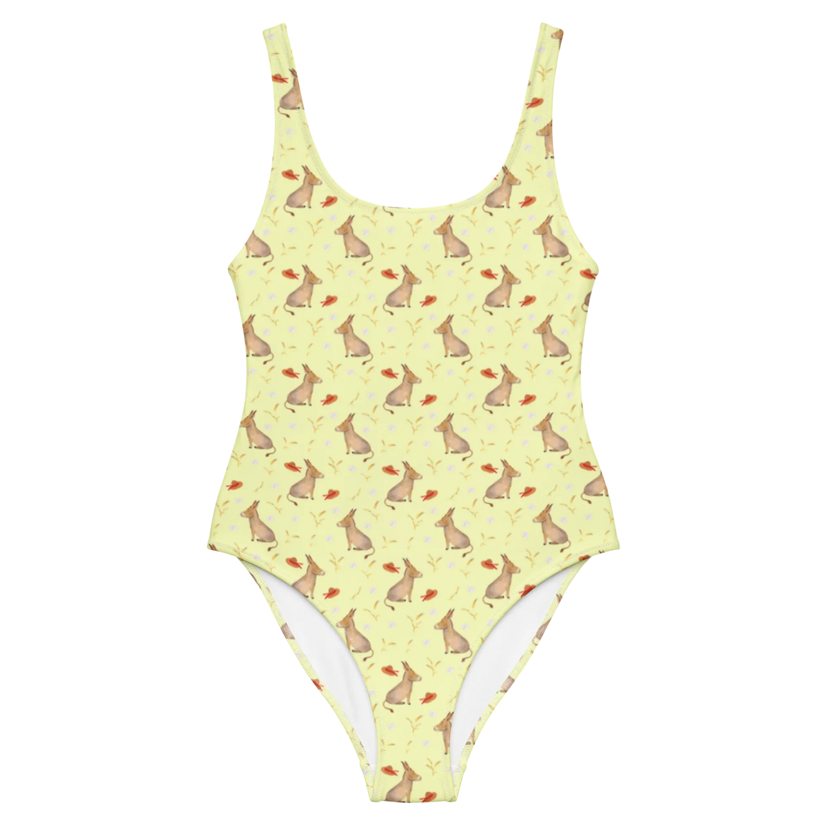 Swimsuit Donkey good mood, cute animal motives, gift ideas, small animals, special gifts, animal lover, hand drawn, cute, funny sayings, card, gifts, aim in life, Donkey, courage, courage to face life, wisdom, goal, happiness in life
