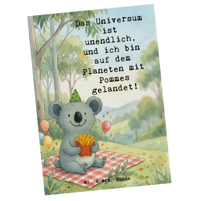 Postkarte Koala Pommes Design