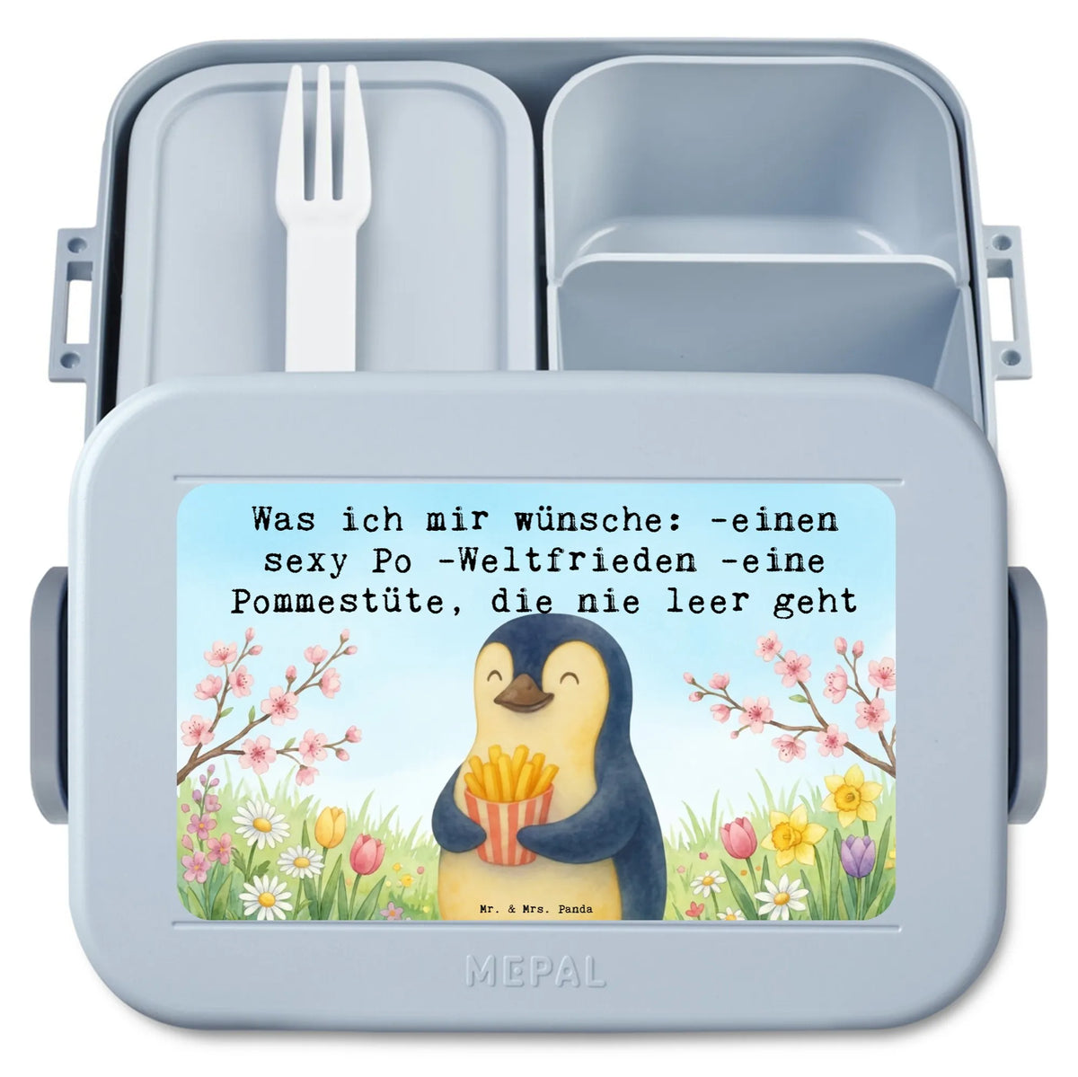  Pinguin Frühling Pommes Design Lebensmittelbehälter, Essensbox, Bento-Brotdose, Bentobox, Vesperbox, Meal Prep Box, Snackbox, Bento Box, Jausenbox, Essensbehälter, Snackdose, Lunchbox, Frischhaltedose