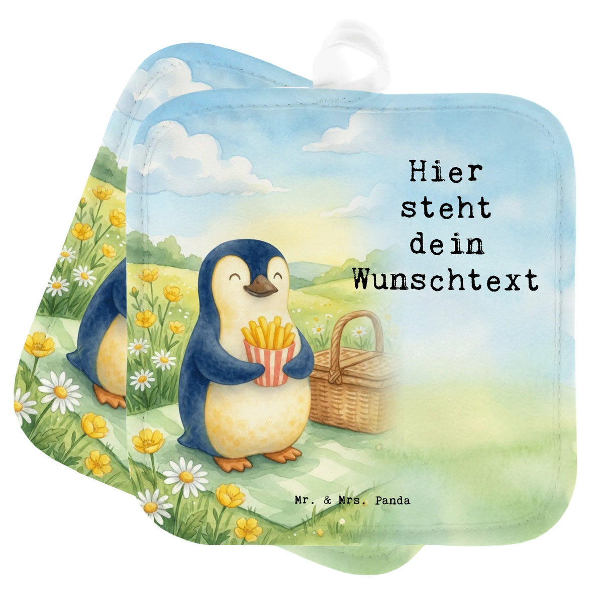 Personalised pot holder Pinguin Frühling Pommes Design Personalisierte Topfhandschuhe, Topflappen Set Personalisiert, Personalisierte Topflappen, Topfhandschuhe personalisiert, Topflappen bedrucken, Topflappen selbst gestalten, Küchentextilien personalisiert, Küchenaccessoires personalisiert, Küchenzubehör personalisiert, Topflappen mit Namen, Topfhandschuhe mit Namen, Topflappen Personalisiert