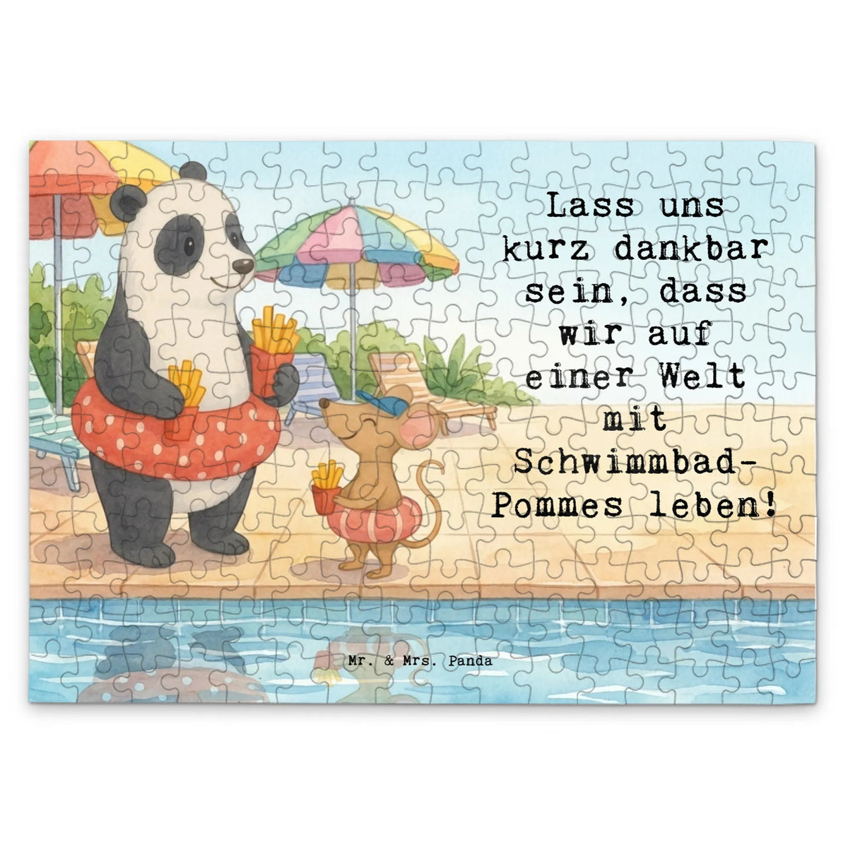 Puzzle Panda Schwimmbad Pommes Design 500 Teile Puzzle, Puzzlespiel, Geduldspiel, 1000 Teile Puzzle, Puzzle, Legespiel, 2000 Teile Puzzle, 300 Teile Puzzle, 1500 Teile Puzzle