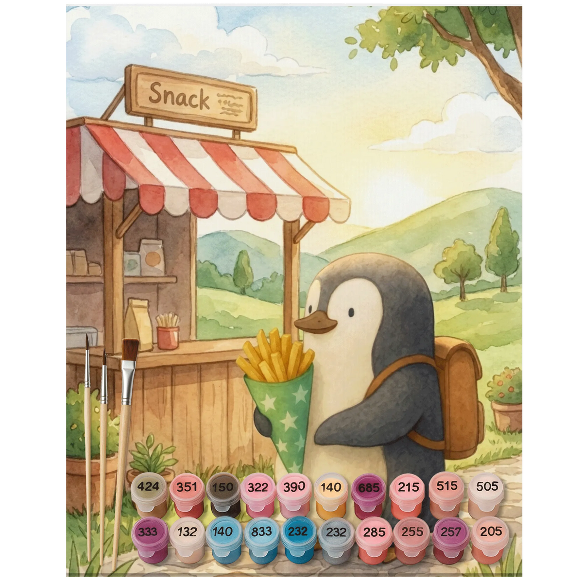 Malowanie według numerów Pinguin Pommestüte Design malset, Malen mit Zahlen, malen nach zahlen set, acryl malset, diy set, Acryl Malen nach Zahlen, acrylmalerei set, malerei nach zahlen, Malen nach Zahlen Leinwand, Malen nach Zahlen, Zahlenbild, leinwand malset, DIY Malen nach Zahlen, kreativ set, Malen nach Zahlen Bild, leinwand malerei