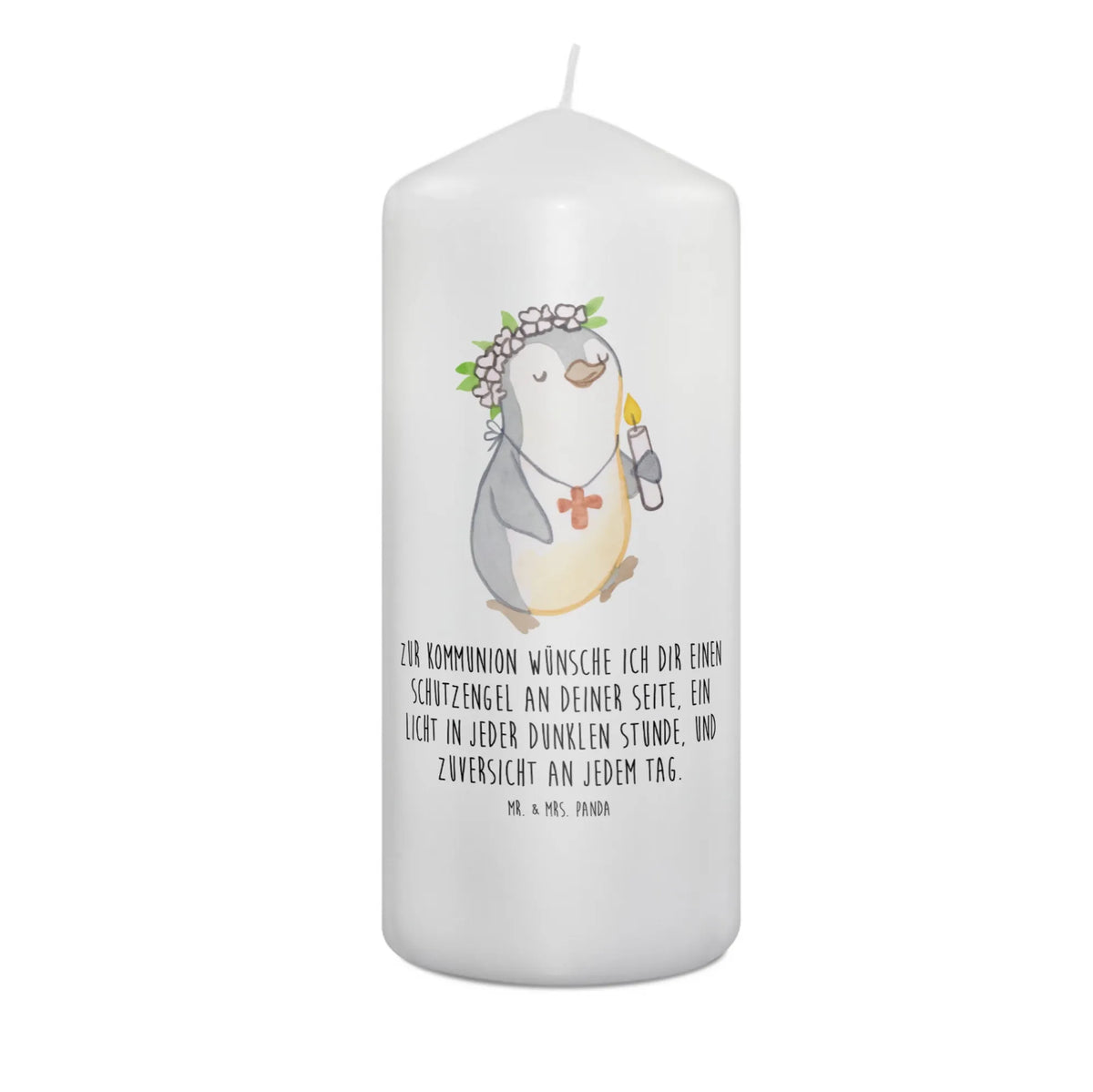 Kerze Pinguin Kommunion Mädchen