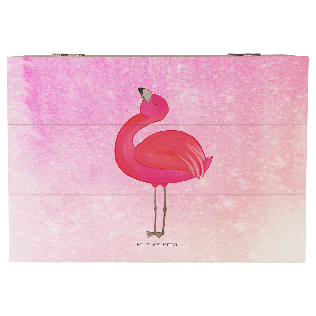 Holzkiste Flamingo stolz Holzkiste, Kiste, Schatzkiste, Truhe, Schatulle, XXL, Erinnerungsbox, Erinnerungskiste, Dekokiste, Aufbewahrungsbox, Geschenkbox, Geschenkdose, Flamingo, stolz, Freude, Selbstliebe, Selbstakzeptanz, Freundin, beste Freundin, Tochter, Mama, Schwester