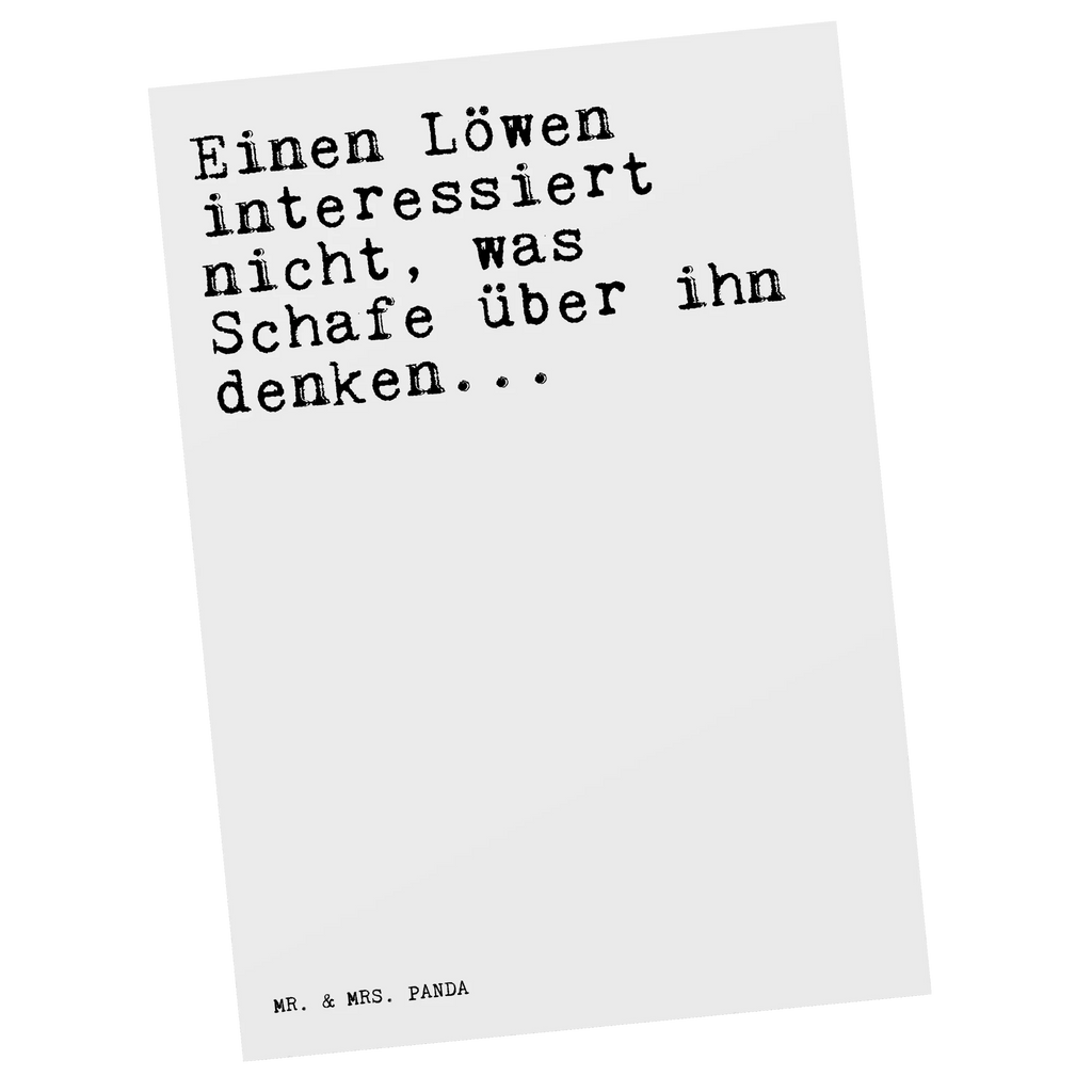 Postkarte Sprüche und Zitate Einen Löwen interessiert nicht, was Schafe über ihn denken... Postkarte, Einladung Geburtstag, Einladung, Geburtstagskarte, Geschenkkarte, Karte, Ansichtskarte, Grußkarte, Ansichtskarten, Einladungskarten Geburtstag, Dankeskarte, Einladungskarte, Spruch, Sprüche, lustige Sprüche, Weisheiten, Zitate, Spruch Geschenke, Spruch Sprüche Weisheiten Zitate Lustig Weisheit Worte
