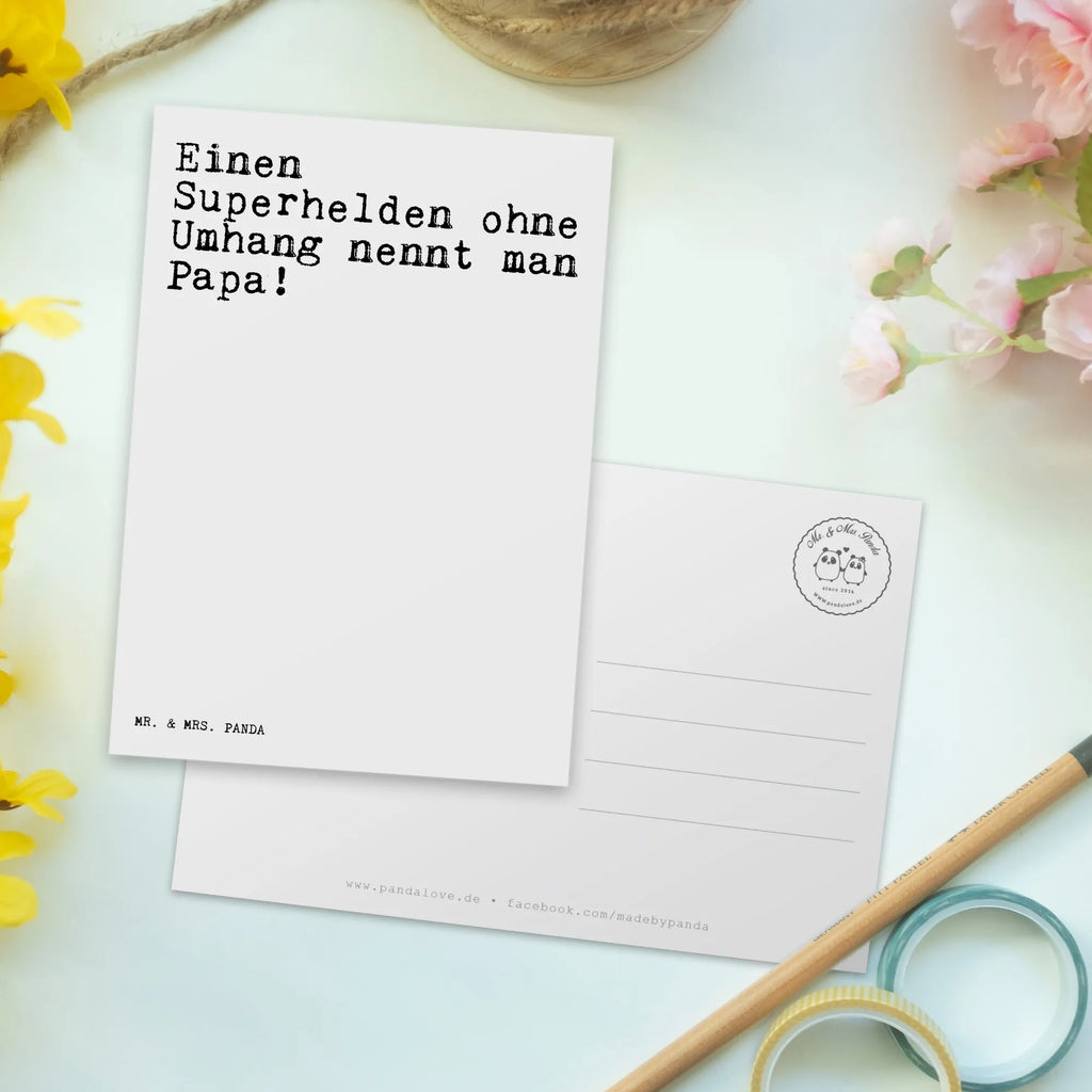 Postcard Einen Superhelden ohne Umhang... gift card, Postcard, invitation card, card, paper, gift, postcards, invitation, letter, saying, sayings, funny, wisdom, quotes, Sayings Proverbs Wisdom Quotes Funny Wisdom Words