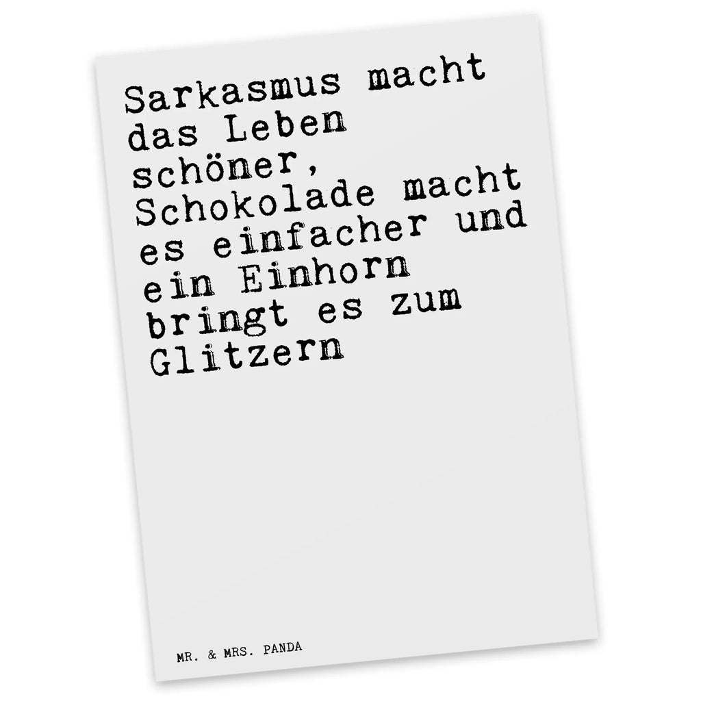 Postcard Sarkasmus macht das Leben... Postcard, postcards, letter, gift, card, invitation, invitation card, gift card, paper, saying, sayings, funny, wisdom, quotes, Sayings Proverbs Wisdom Quotes Funny Wisdom Words