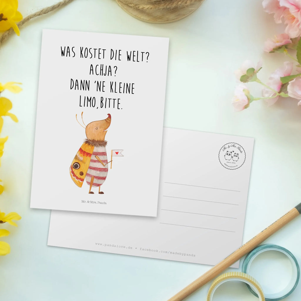 Pocztówka ćma mała flaga Motywy zwierzęce, dobra energia, zabawne powiedzonka, zwierzęta