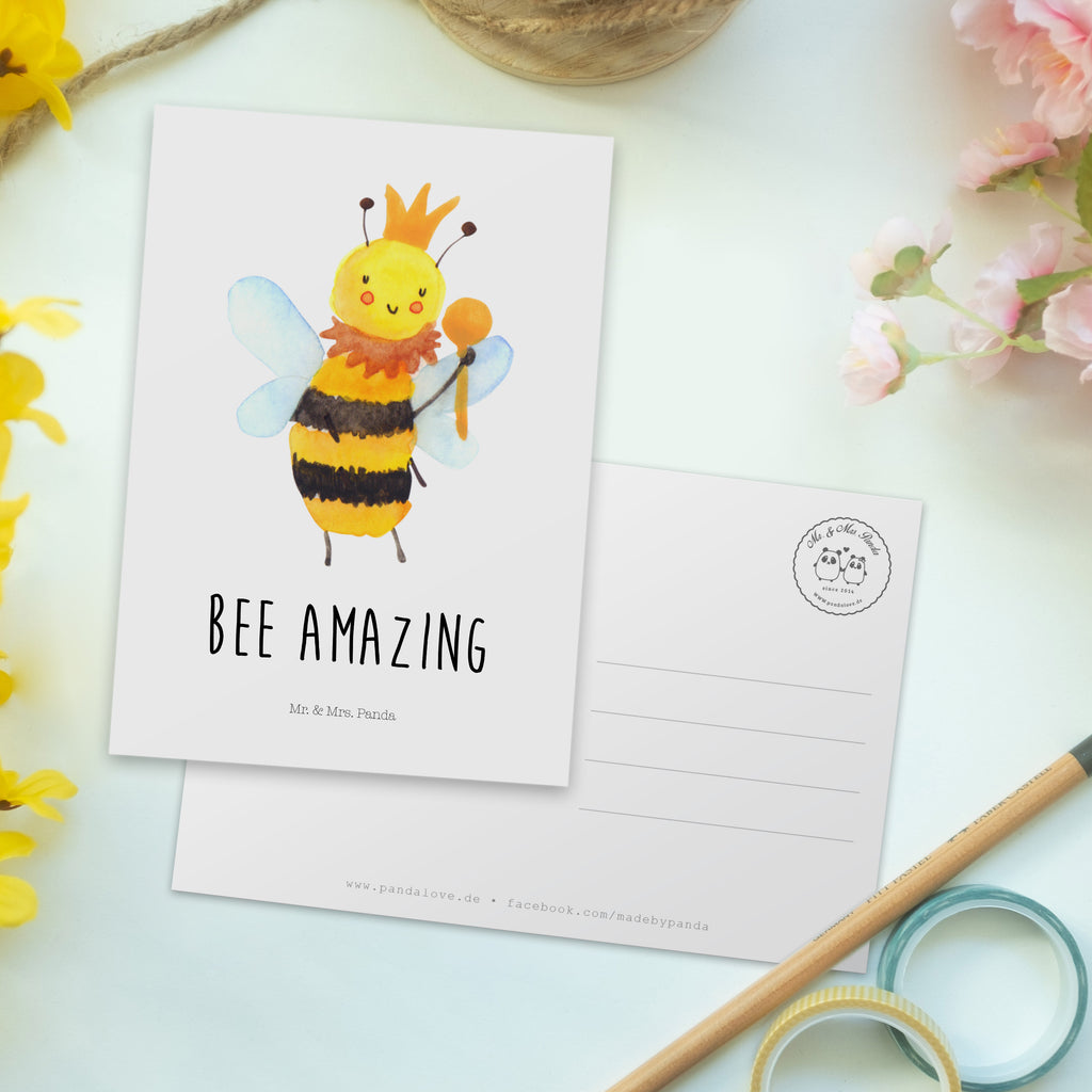 Postkarte Biene König Postkarte, Karte, Geschenkkarte, Grußkarte, Einladung, Ansichtskarte, Geburtstagskarte, Einladungskarte, Dankeskarte, Biene, Wespe, Hummel