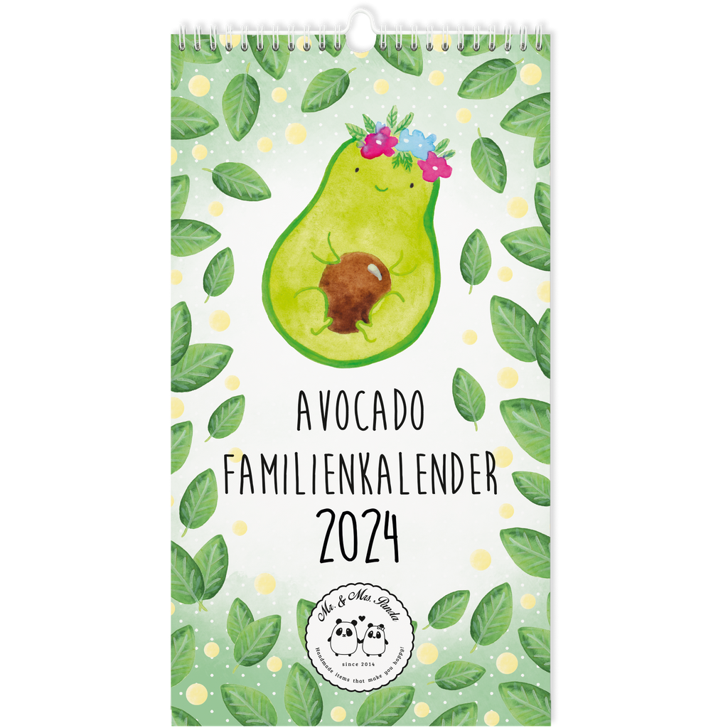 Familienkalender 2024 Avocado Collection Familienplaner, Kalender, Jahreskalender, Terminplaner, Kalender mit Feiertagen, Avocado, Veggie, Vegan, Gesund