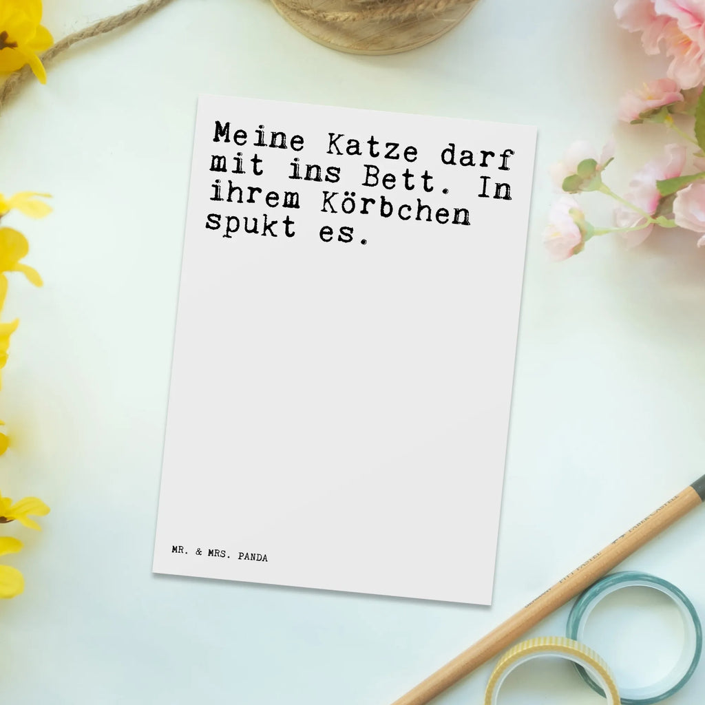 Postcard Meine Katze darf mit... Postkarte, Karte, Geschenkkarte, Grußkarte, Einladung, Ansichtskarte, Geburtstagskarte, Einladungskarte, Dankeskarte, Ansichtskarten, Einladung Geburtstag, Einladungskarten Geburtstag, Spruch, Sprüche, lustige Sprüche, Weisheiten, Zitate, Spruch Geschenke, Spruch Sprüche Weisheiten Zitate Lustig Weisheit Worte