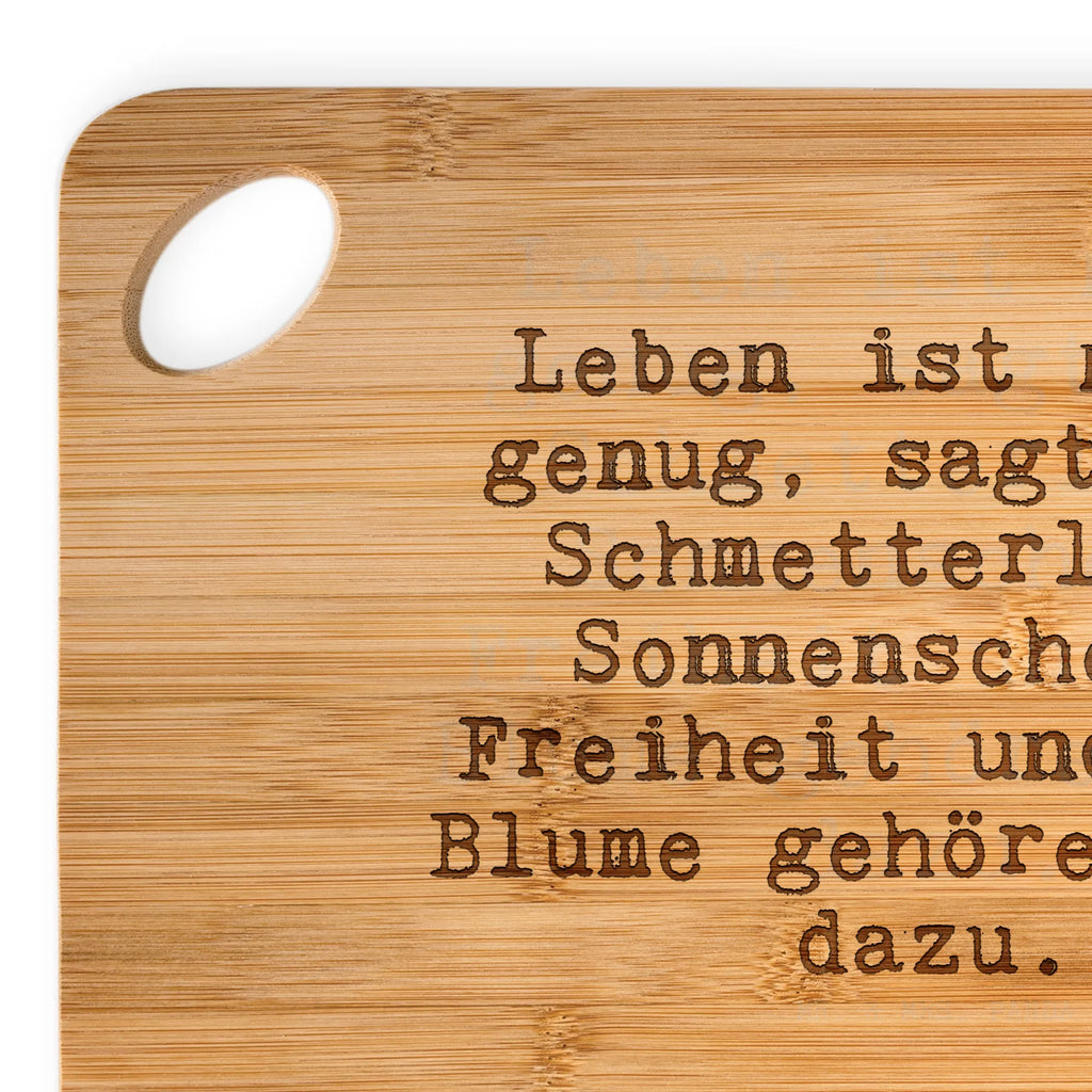 Bambus - deska do krojenia Leben ist nicht genug,... Przysłowie, przysłowia, zabawne przysłowia, mądrości, cytaty, prezenty z przysłowiami