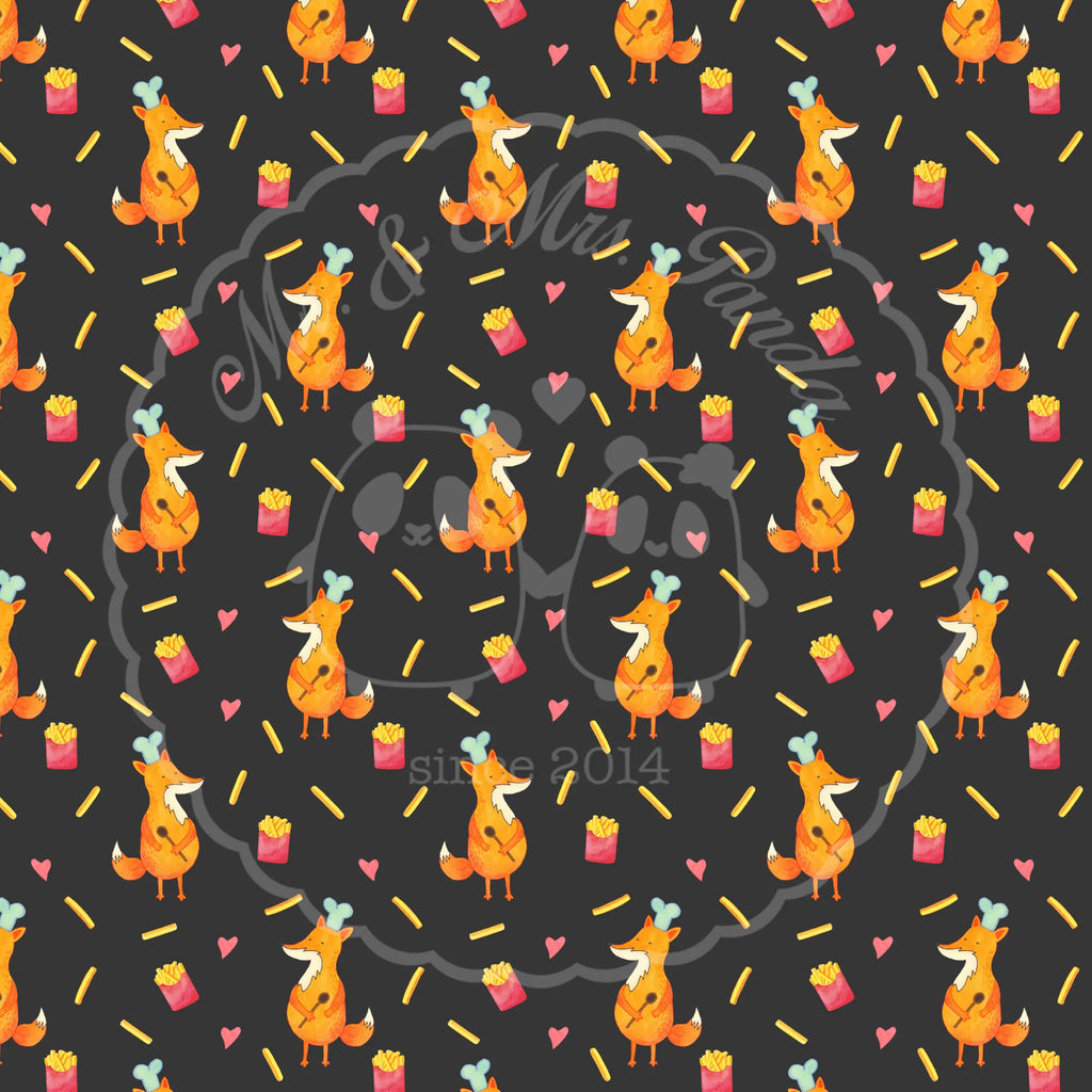 Sherpa cuddly blanket Fox Fries Fuchs, Pommes, Fuchs Muster, Pommes Muster, Pomes Frites